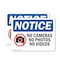Signmission No Cameras No Photos No Videos Sign With Symbol, 10 in W x Rectangle, Vinyl Decal OS-2PACK-NS-D-710-L-14402 - alternate 1